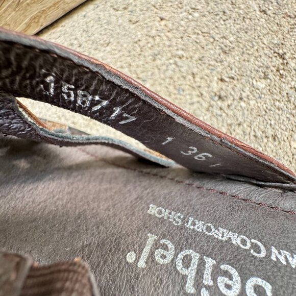 JOSEF SEIBEL BROWN LEATHER SANDALS WOMEN'S US SIZE 6 (EU SIZE 36) COMFORT SHOE - Picture 9 of 13